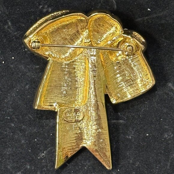 Vintage - Nolan Miller Crystal Bow Pin brooch - Picture 2 of 3